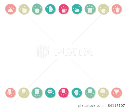 Emblem-like frame for kitchen utensils Top and bottom lines Emblem-like frame for kitchen utensils Top and bottom lines 84118107