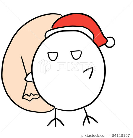 Chicken becomes Santa and gives out presents Chicken becomes Santa and gives out presents 84118197
