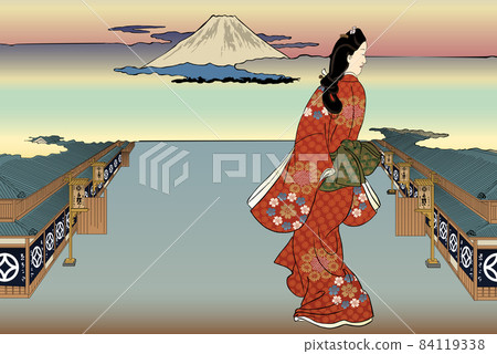 Ukiyo-e Landscape Part 7 & Beauty Looking Back Ukiyo-e Landscape Part 7 & Beauty Looking Back 84119338