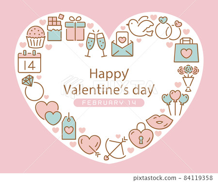 Valentine's day heart frame 84119358