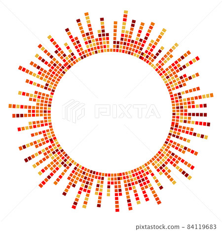 Abstract circular equalizer. Eq round audio soundwaves. Graphic equalizer. Frame. Vector illustration Abstract circular equalizer. Eq round audio soundwaves. Graphic equalizer. Frame. Vector illustration 84119683