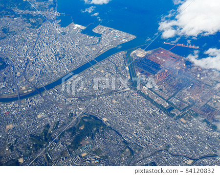 Oita city aerial view 84120832