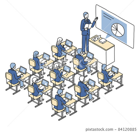 高中生在平板電腦上上課 84120885