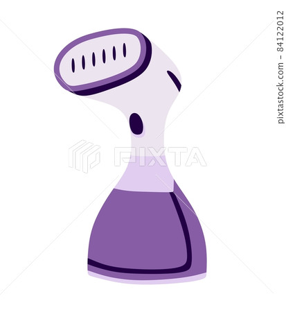 Portable home hand steamer for clothes. Vector illustration in a flat style on a white background. Portable home hand steamer for clothes. Vector illustration in a flat style on a white background. 84122012