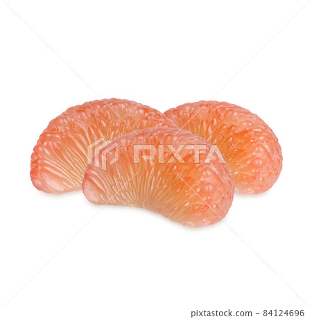Fresh Pummelo peeled isolated on white background 84124696