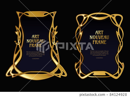 Label, decorative frame, border. Element for design. Template for product label, cosmetic packaging. 84124928