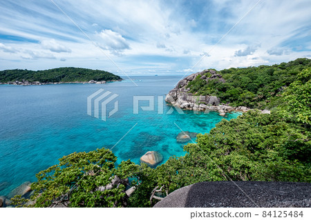 Similan islands with tropical sea on sunny day Similan islands with tropical sea on sunny day 84125484