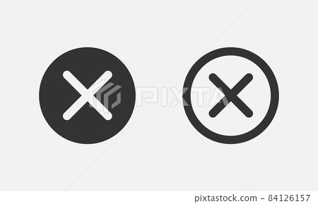 Close icon vector sign. Cancel symbol web design. Error, denied, avoid or wrong data button. Close icon vector sign. Cancel symbol web design. Error, denied, avoid or wrong data button. 84126157
