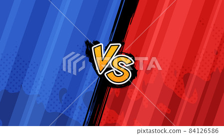 VS_戰鬥背景圖_對抗_美式風格_藍紅_16:9 84126586