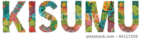 Kisumu is the third-largest city in Kenya. Vector decorative zentangle object for decoration 84127209
