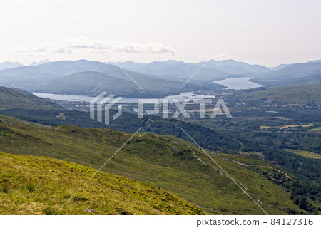 Views towards Fort William from Ben Nevis - Scotland Views towards Fort William from Ben Nevis - Scotland 84127316