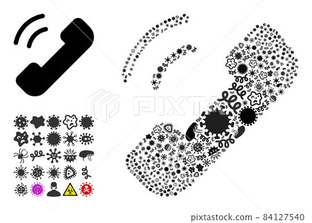 Mosaic Call Icon of Infectious Microbes 84127540