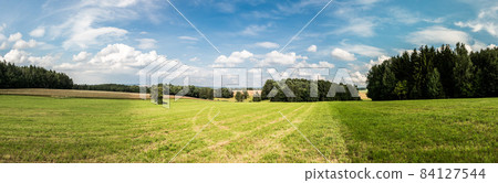 Extra large panoramic view over the German countryside Extra large panoramic view over the German countryside 84127544