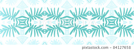 Hand drawn floral ethnic pattern. Seamless abstract batik print. 84127658