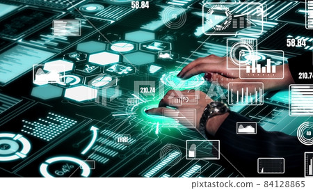Conceptual business dashboard for financial data analysis Conceptual business dashboard for financial data analysis 84128865