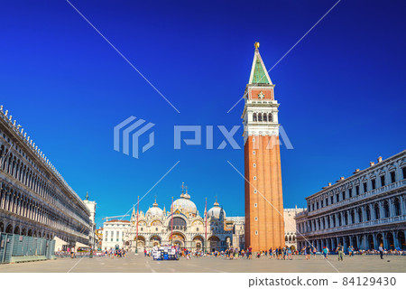 Piazza San Marco St Mark's Square in Venice, Patriarchal Cathedral Basilica of Saint Mark Archdiocese 84129430