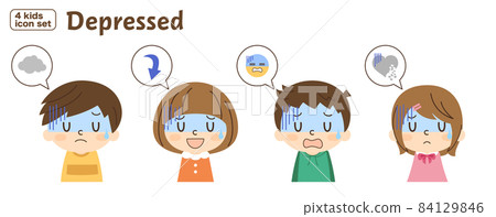 Set of 4 kids-depressed 84129846