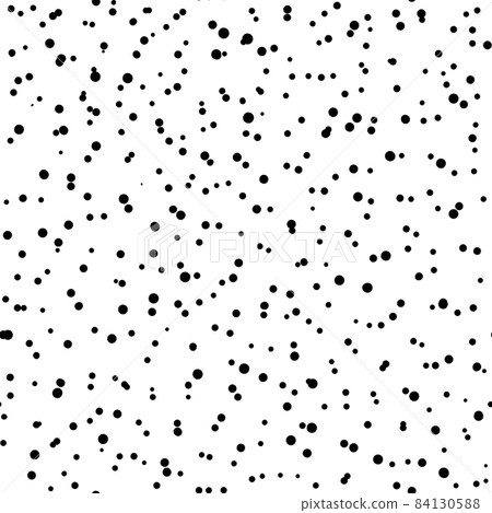 Abstract hand drown polka dots background. White dotted seamless pattern with black circles. Template design for invitation, poster, card, flyer, textile, fabric Abstract hand drown polka dots background. White dotted seamless pattern with black circles. Template design for invitation, poster, card, flyer, textile, fabric 84130588