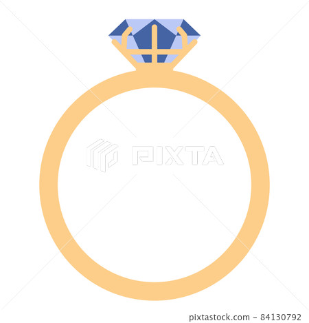 金戒指藍色寶石 84130792