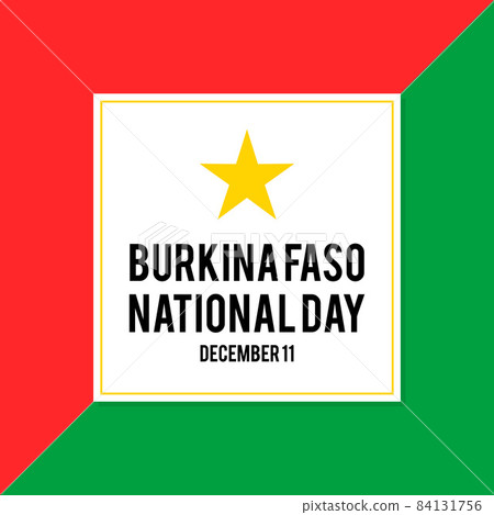 Burkina Faso Republic Day typography poster. National holiday celebrate on December 11. Vector template for banner, flyer, sticker, greeting card, etc Burkina Faso Republic Day typography poster. National holiday celebrate on December 11. Vector template for banner, flyer, sticker, greeting card, etc 84131756