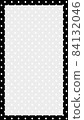 Modern polka dots pattern greeting card, invitation message, empty template illustration, copy space text for sign news info. Card for sending message to clients. Fashion card design business brands.  84132046