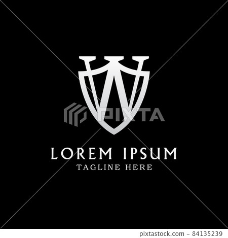 luxury initial shield company logo template ...-插圖素材 [84135239] - PIXTA圖庫