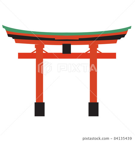 Japanese Torii gate icon on white background. Realistic Symbol of Japan. flat style. Japanese Torii gate icon on white background. Realistic Symbol of Japan. flat style. 84135439