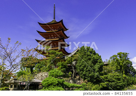 Miyajima Itsukushima Shrine Five-storied Pagoda Hatsukaichi City, Hiroshima Prefecture Miyajima Itsukushima Shrine Five-storied Pagoda Hatsukaichi City, Hiroshima Prefecture 84135655