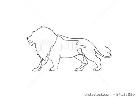 Lion Line Drawing Stock Illustrations – 10,616 Lion Line Drawing