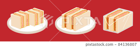 Shrimp cutlet sandwich set square (with white border) Shrimp cutlet sandwich set square (with white border) 84136807