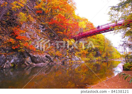 深秋染成的二見吊橋 深秋染成的二見吊橋 84138121