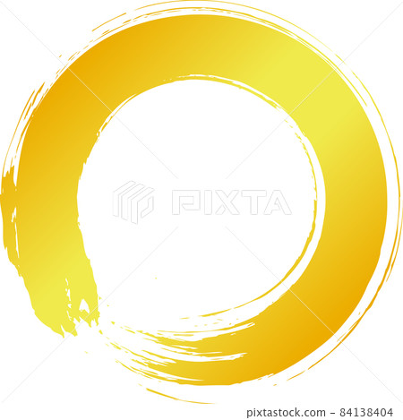 Round circle Gold brush character 84138404