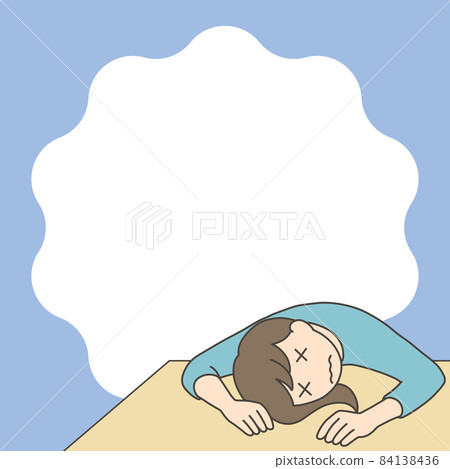 Illustration of a lazy woman 84138436