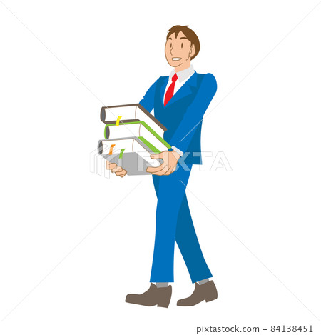 Japanese businessman carrying materials Japanese businessman carrying materials 84138451