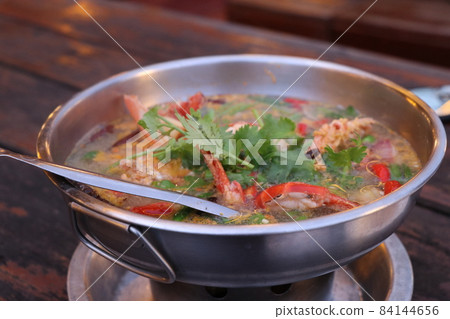 Thai food Tom Yum Kung eaten in Thailand is very spicy Thai food Tom Yum Kung eaten in Thailand is very spicy 84144656