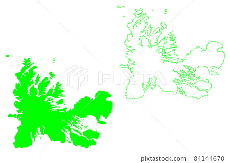 Kerguelen Islands (France, French Republic) map vector illustration, scribble sketch Desolation Islands map 84144670