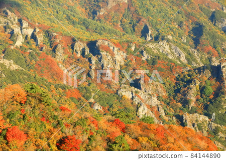 [香川縣] 天氣晴朗的寒華溪的紅葉 84144890
