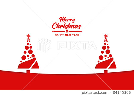 Merry Christmas tree and Happy New Year. Christmas card with Christmas Tree. Merry Christmas tree and Happy New Year. Christmas card with Christmas Tree. 84145306