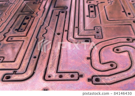 cutting of copper boards on a waterjet cutting machine cutting of copper boards on a waterjet cutting machine 84146430