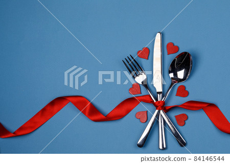 Cutlery set for Valentine day dinner Cutlery set for Valentine day dinner 84146544