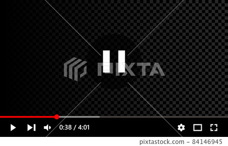 Video player interface design mockup template....-插圖素材 [84146945] - PIXTA圖庫