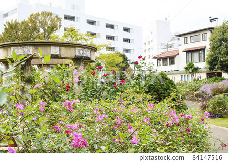 充滿異國情調的神奈川縣橫濱市中區山手的洋樓之秋 84147516