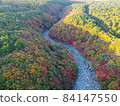Fall foliage scenery shot with a drone 84147550