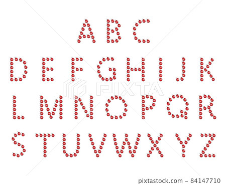 Alphabet from Christmas ball. Cute font from festive toy. Holiday text for New year and Christmas. Vector flat illustration 84147710