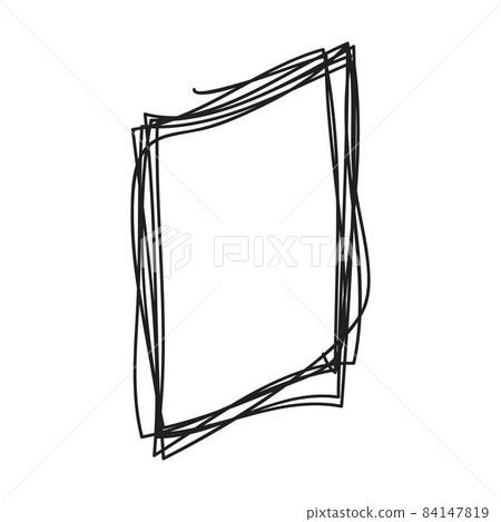 Hand drawn rectangle doodle, sketch scribble... - Stock Illustration ...