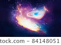 Cosmic galaxy space blue background concept 84148051