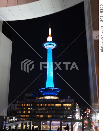 Kyoto Tower Sky Blue Light Up 84149390