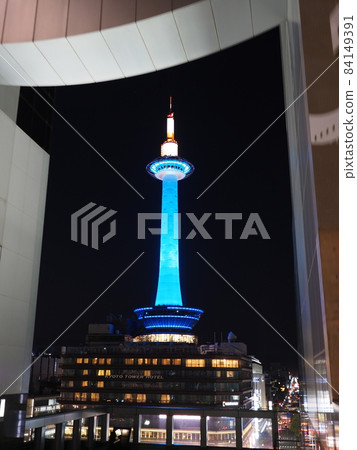 京都塔天藍色點亮 京都塔天藍色點亮 84149391
