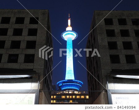 京都塔天藍色點亮 京都塔天藍色點亮 84149394
