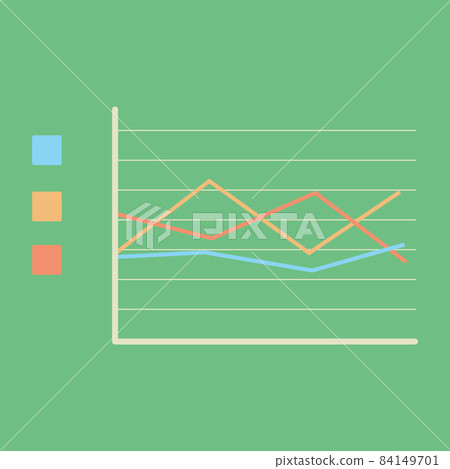 Simple and cute line graph illustration Simple and cute line graph illustration 84149701